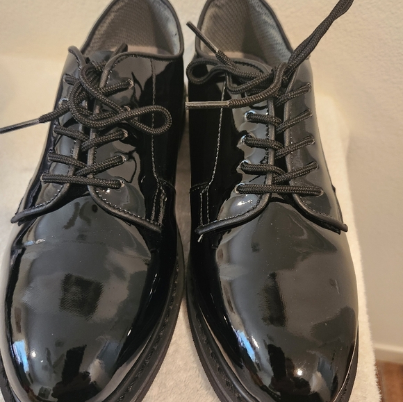 Men's Black Patent Uniform Shoes - Picture 6 of 8